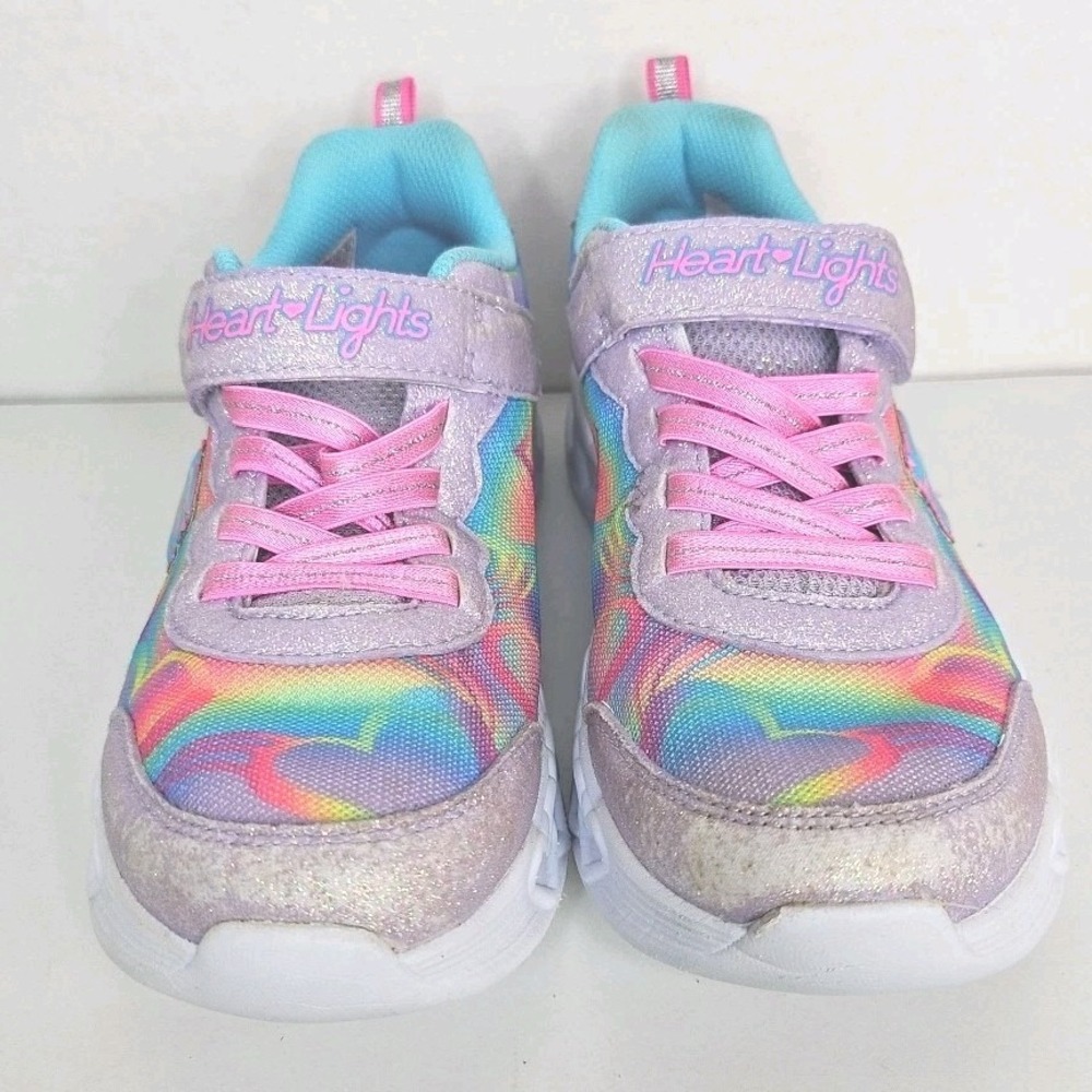 Skechers‎ Heart Lights Infinite Heart Lights Girl's Light Up Sneakers Size 4 - Picture 3 of 12